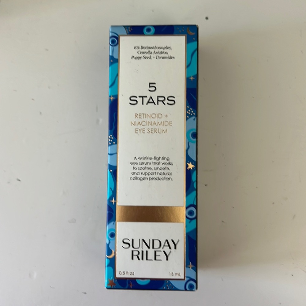 New Sunday Riley 5 Star Retinol+Niacinamide Eye Serum